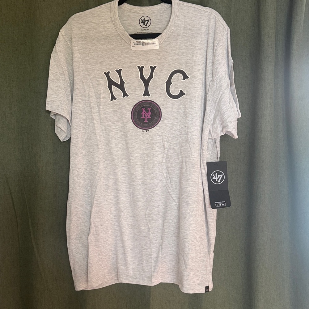 47 Brand Light Gray NYC T-Shirt